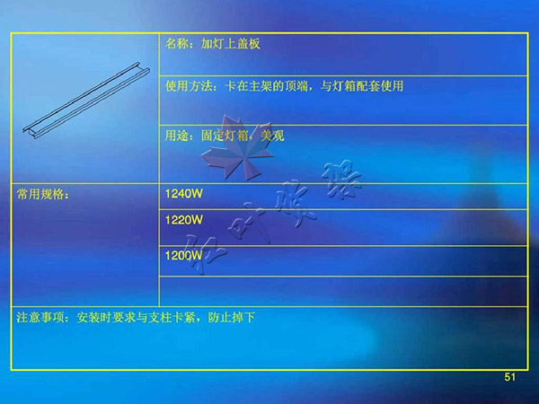 加燈上蓋板尺寸（cùn）使用方法以及用途